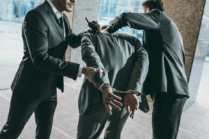 man being arrested