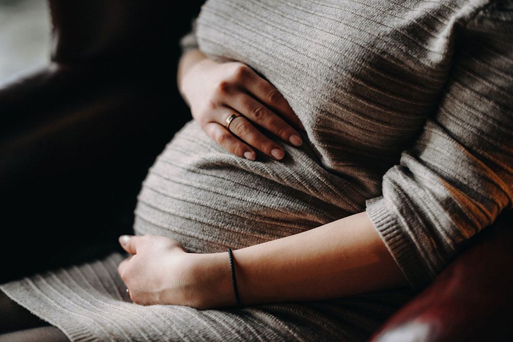 pregnant woman at work