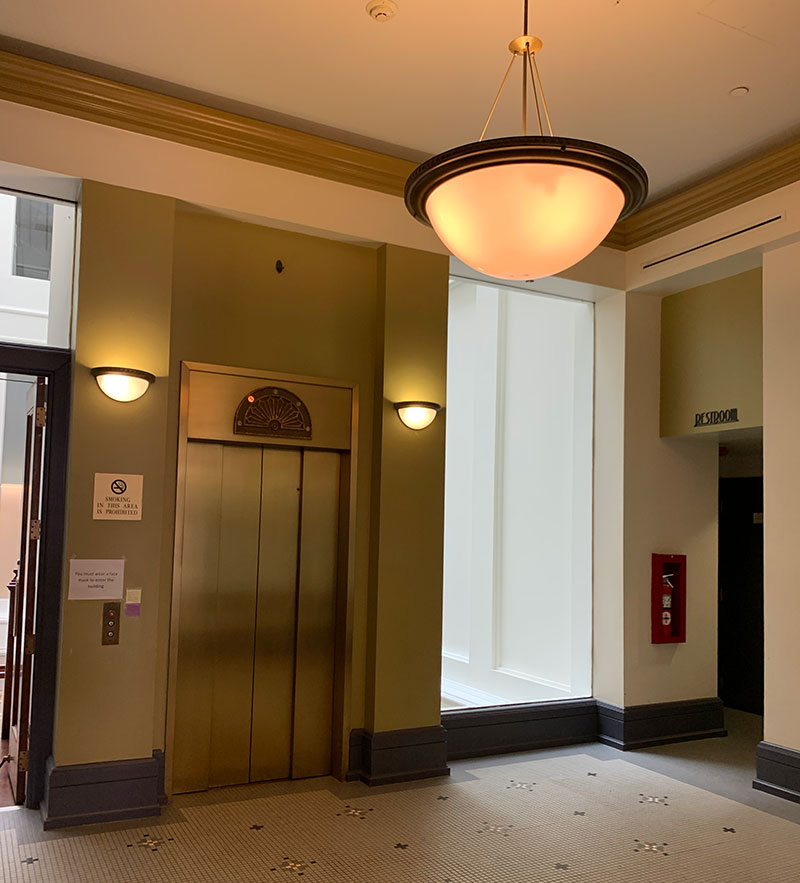 elevator and foyer at office