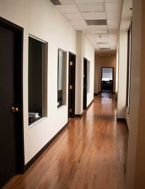 hallway to office